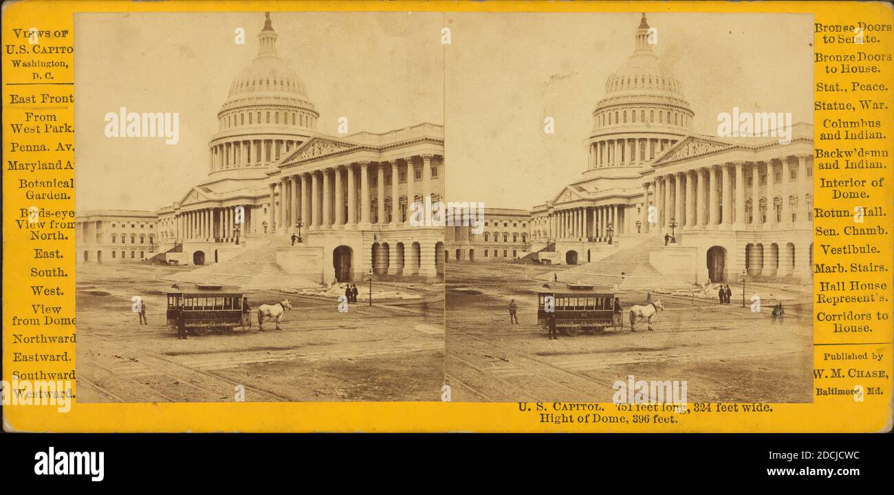 U.S. Capitol, East Front., still image, Stereographs, 1868, Chase, W. M. (William M.) (ca. 1818-1901 Stock Photo