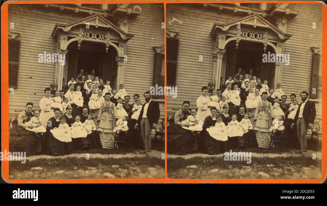 Baby Morse's birthday party., still image, Stereographs, 1850 - 1930, Gott, C Stock Photo