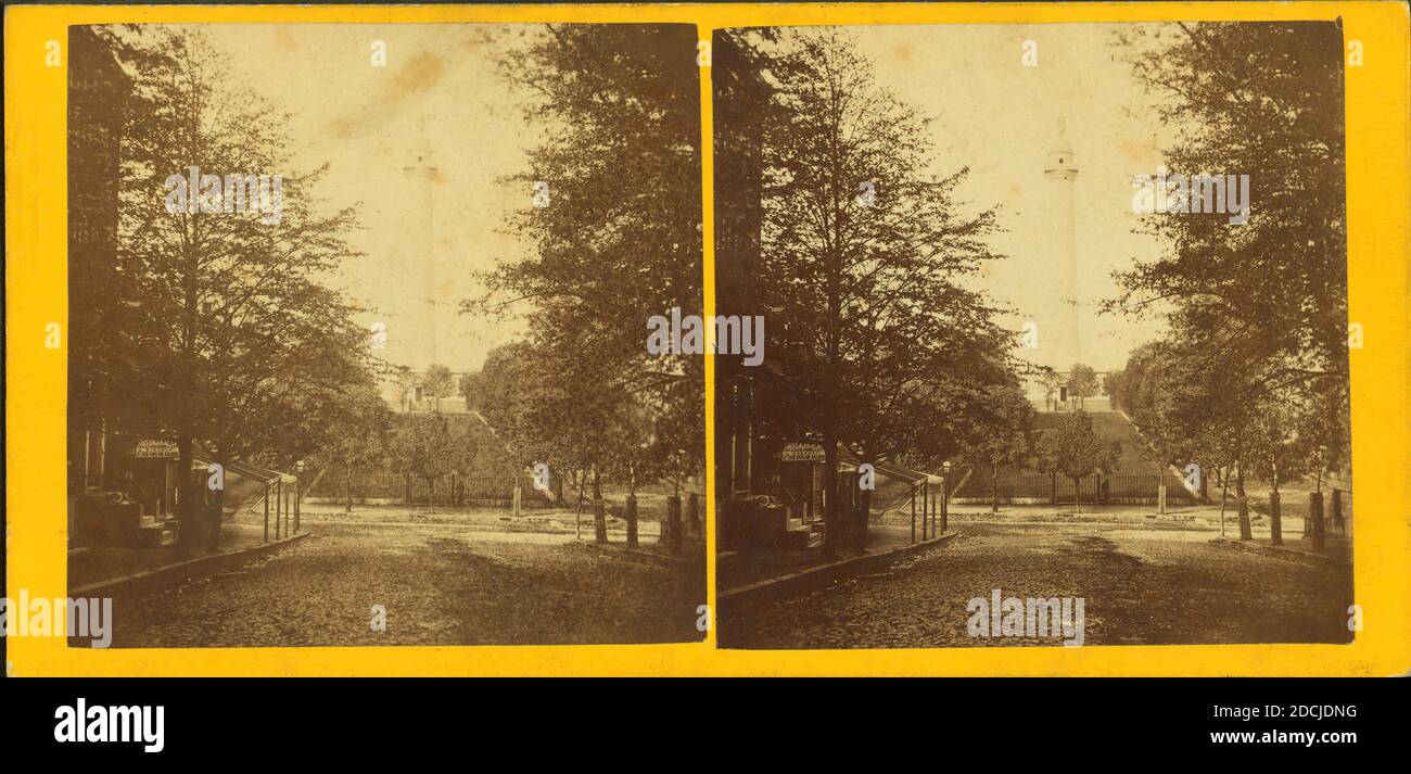 Washington Monument., still image, Stereographs, 1850 - 1930, Bell, William H Stock Photo