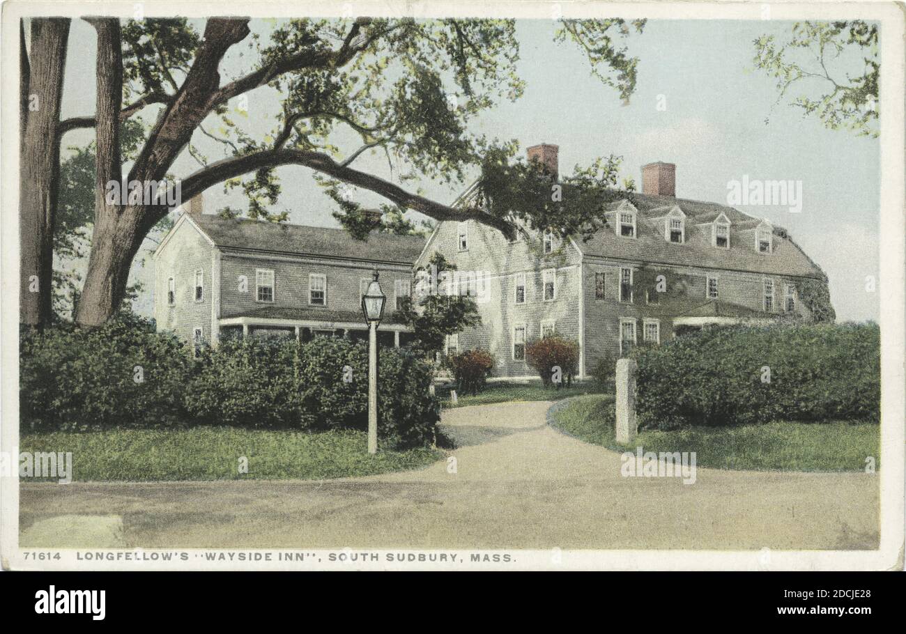 Longfellow's Wayside Inn, So. Sudbury, Mass., still image, Postcards