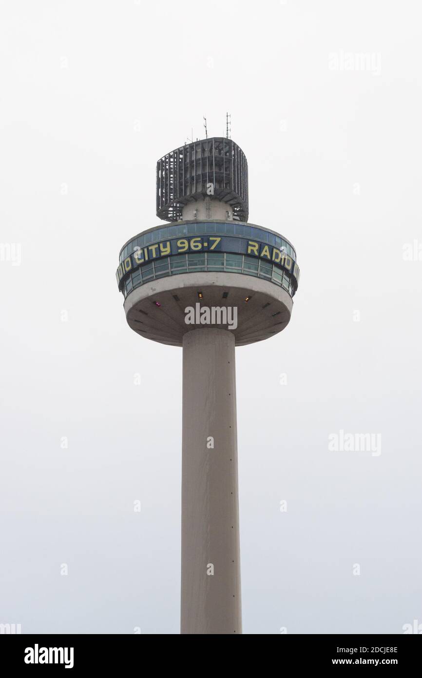 Liverpool city radio tower, St. John's Beacon, radio city 96.7, liverpool Stock Photo