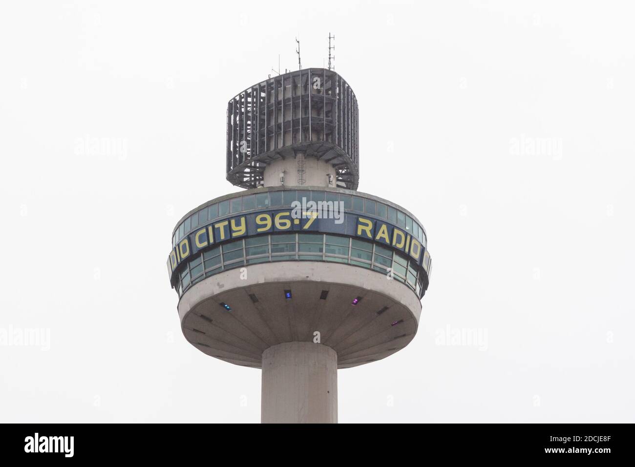 Liverpool city radio tower, St. John's Beacon, radio city 96.7, liverpool Stock Photo