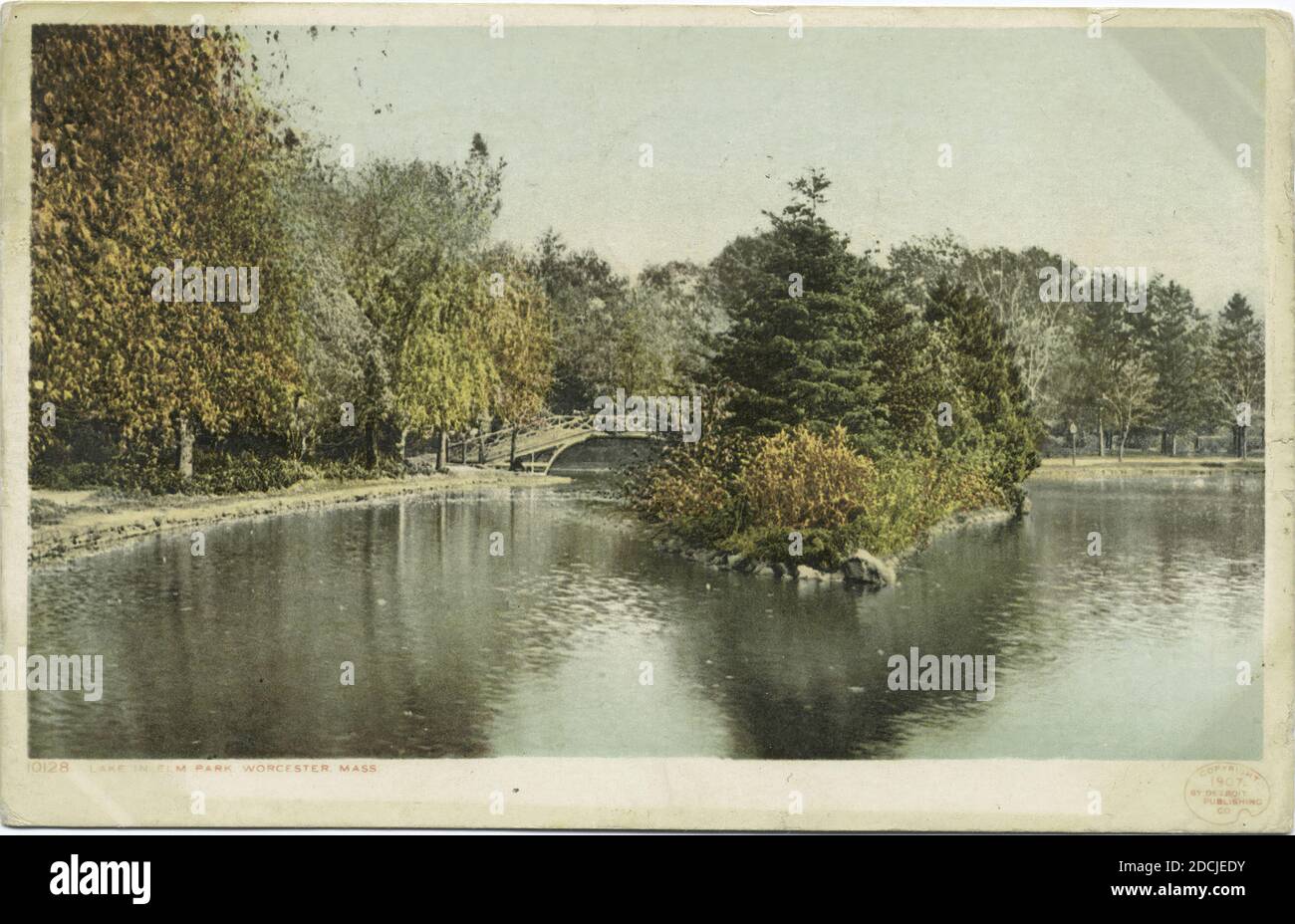 Lake in Elm Park, Worcester, Mass., still image, Postcards, 1898 1931