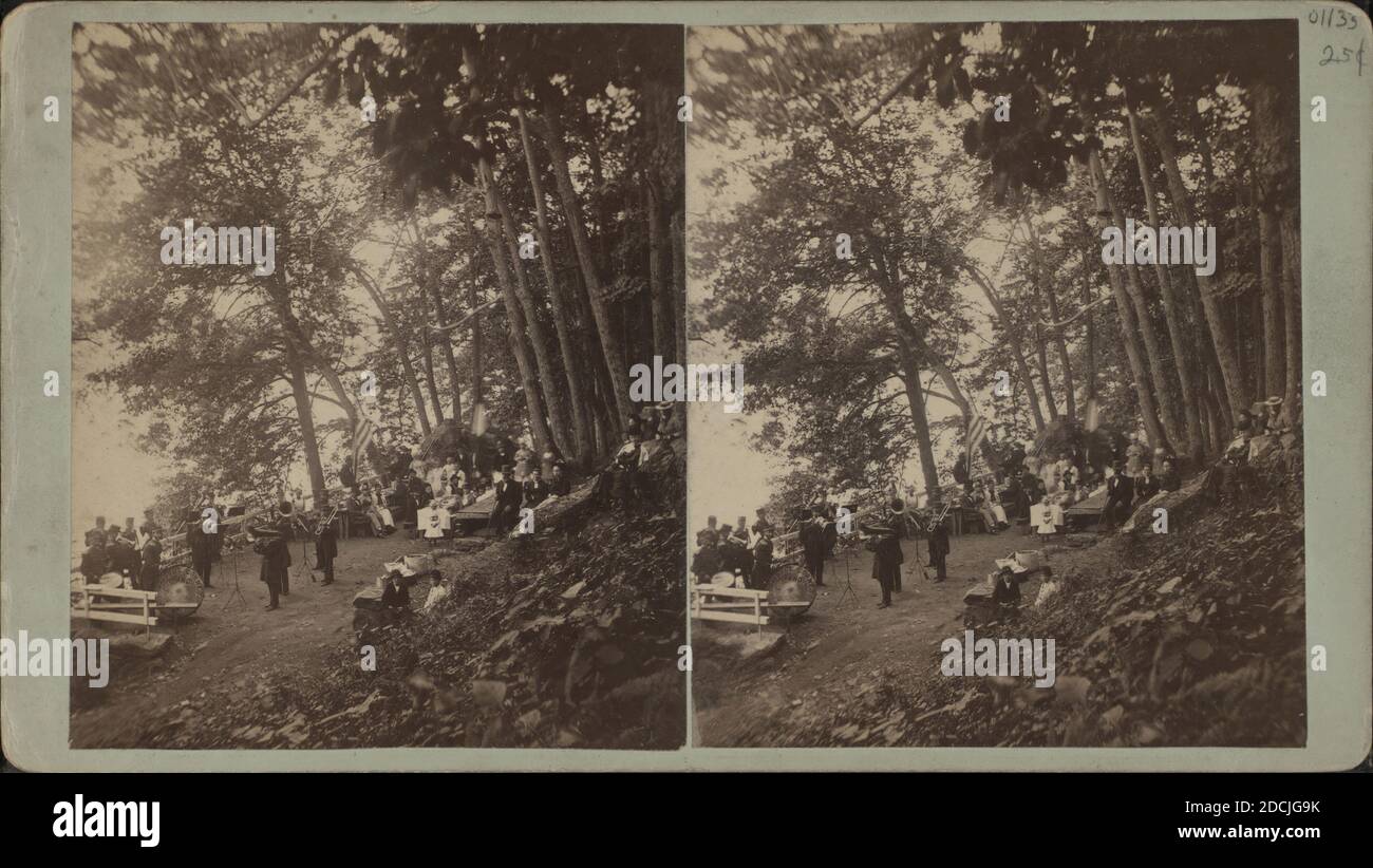 View of Compounce Lake., still image, Stereographs, 1850 - 1930, H. N. Gale & Co Stock Photo