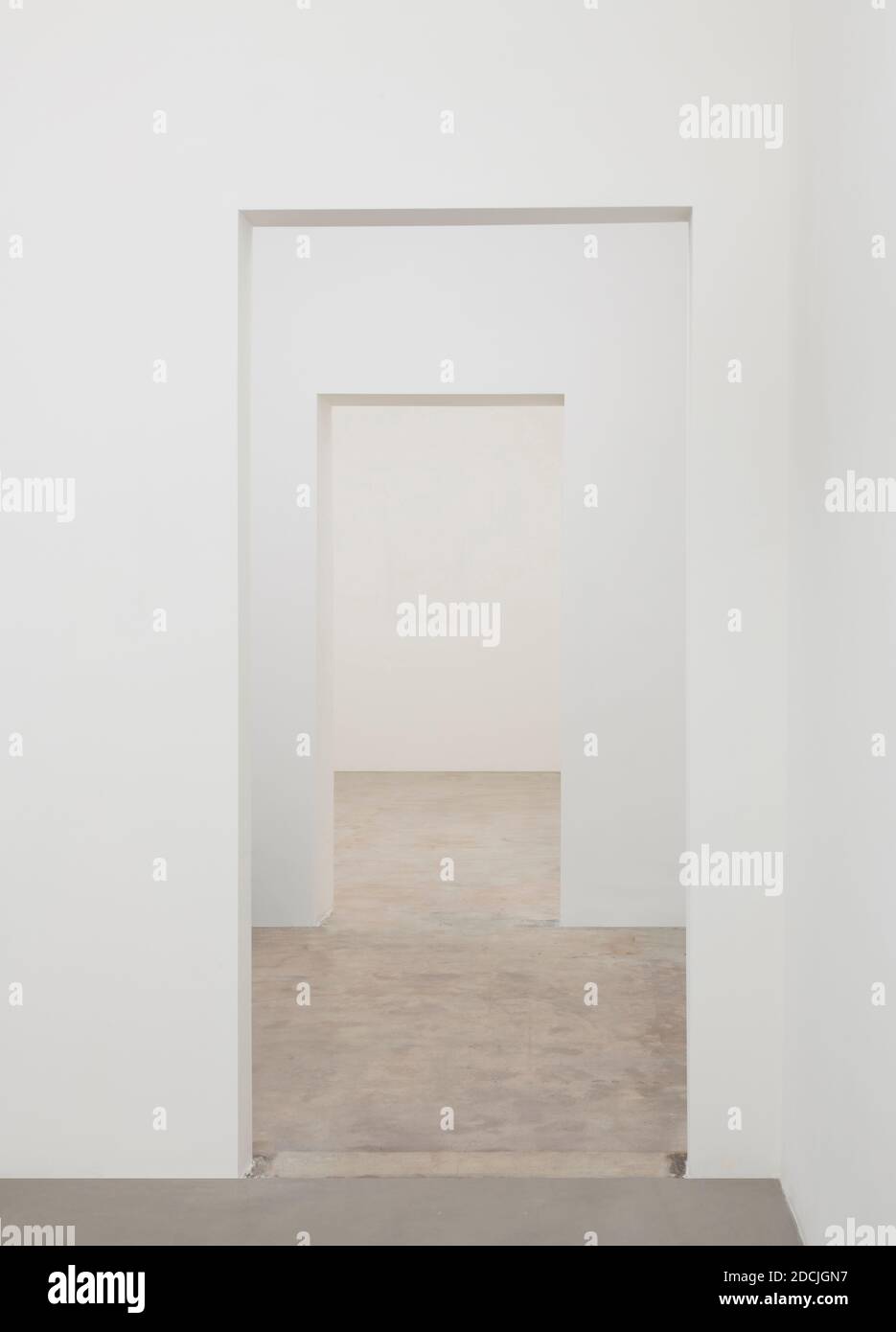 An interior view of an empty art gallery Stock Photo