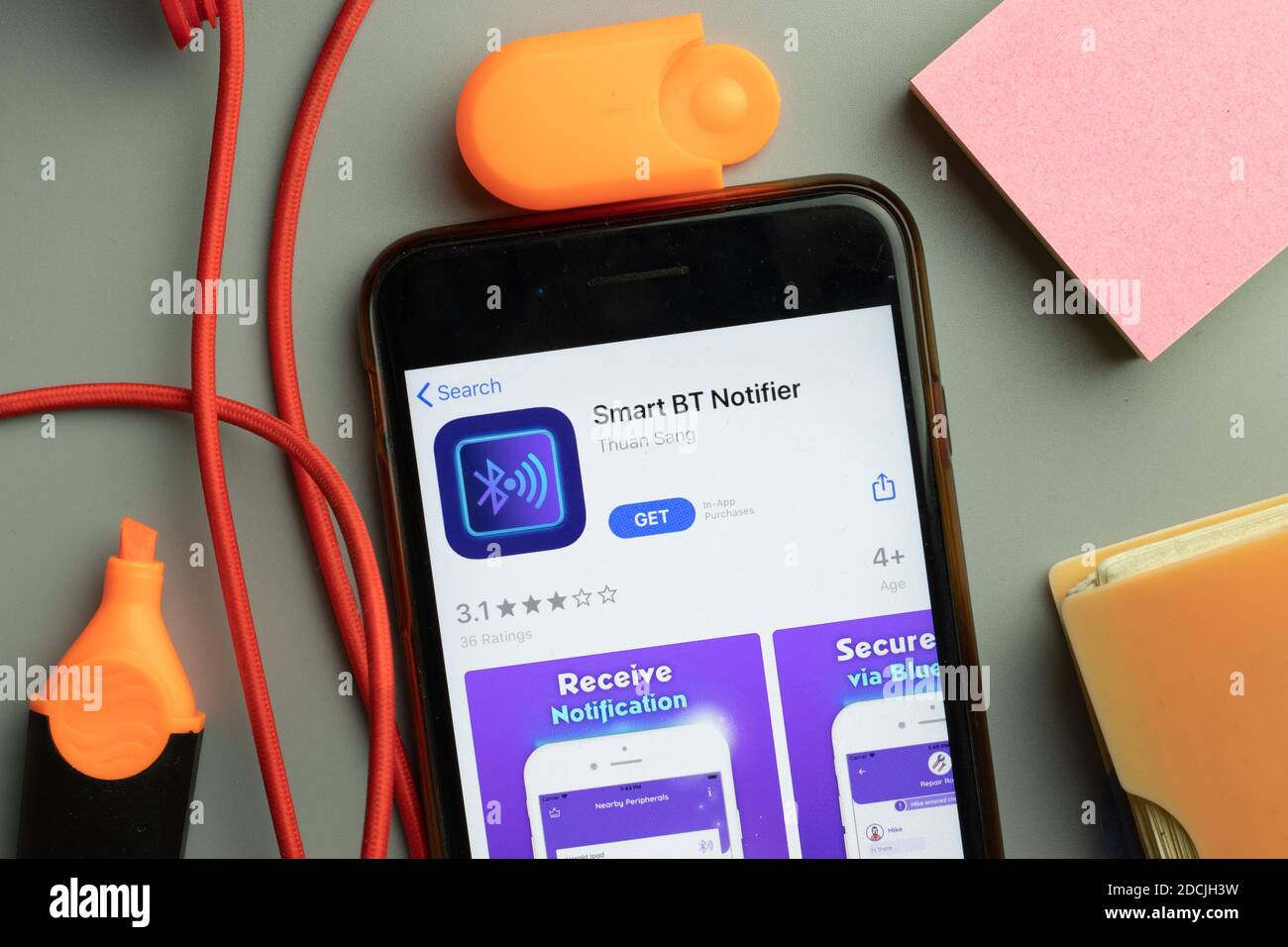 New York, United States - 7 November 2020: Smart BT Notifier app store logo  on phone screen, Illustrative Editorial Stock Photo - Alamy