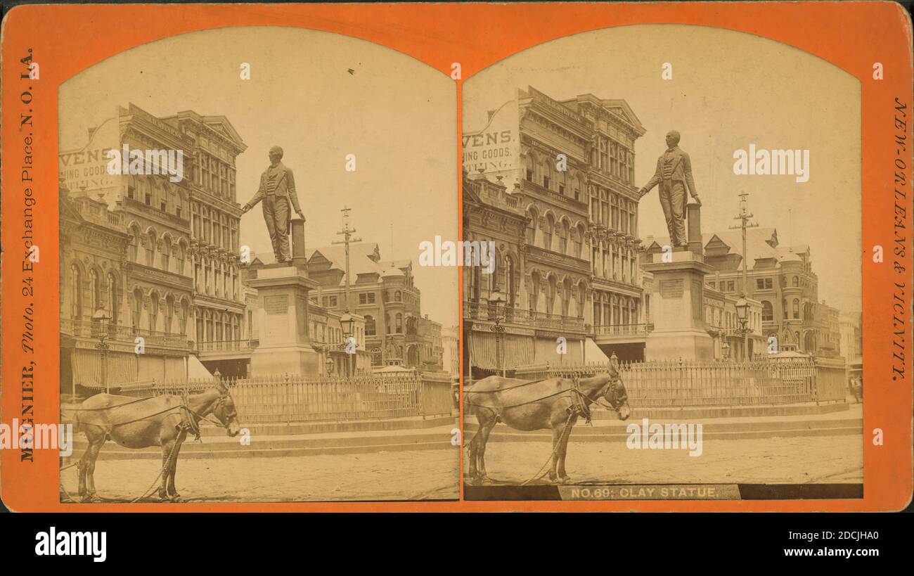 Clay statue., still image, Stereographs, 1850 - 1930, Mugnier, George F Stock Photo