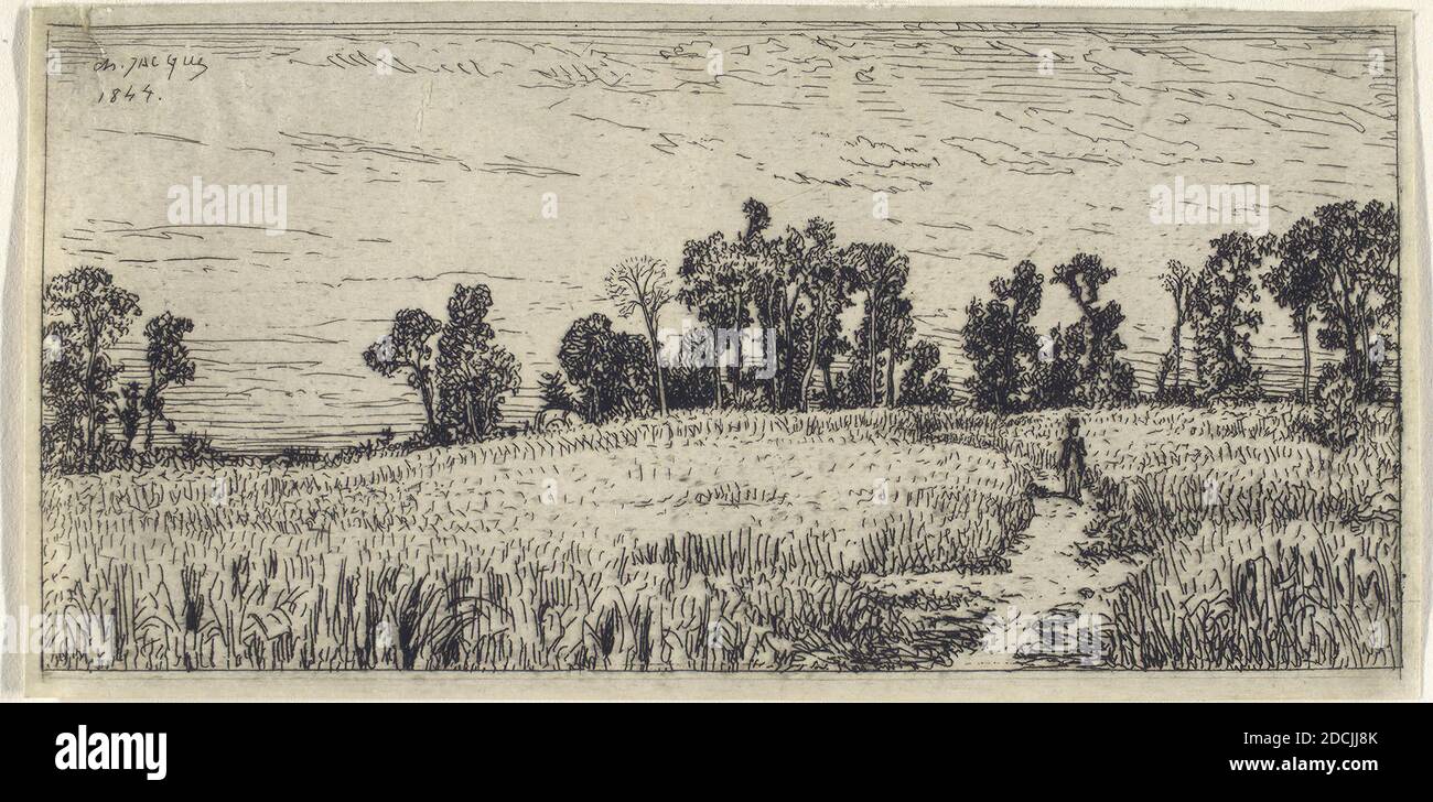 Champ de blé., still image, Prints, 1844 Stock Photo