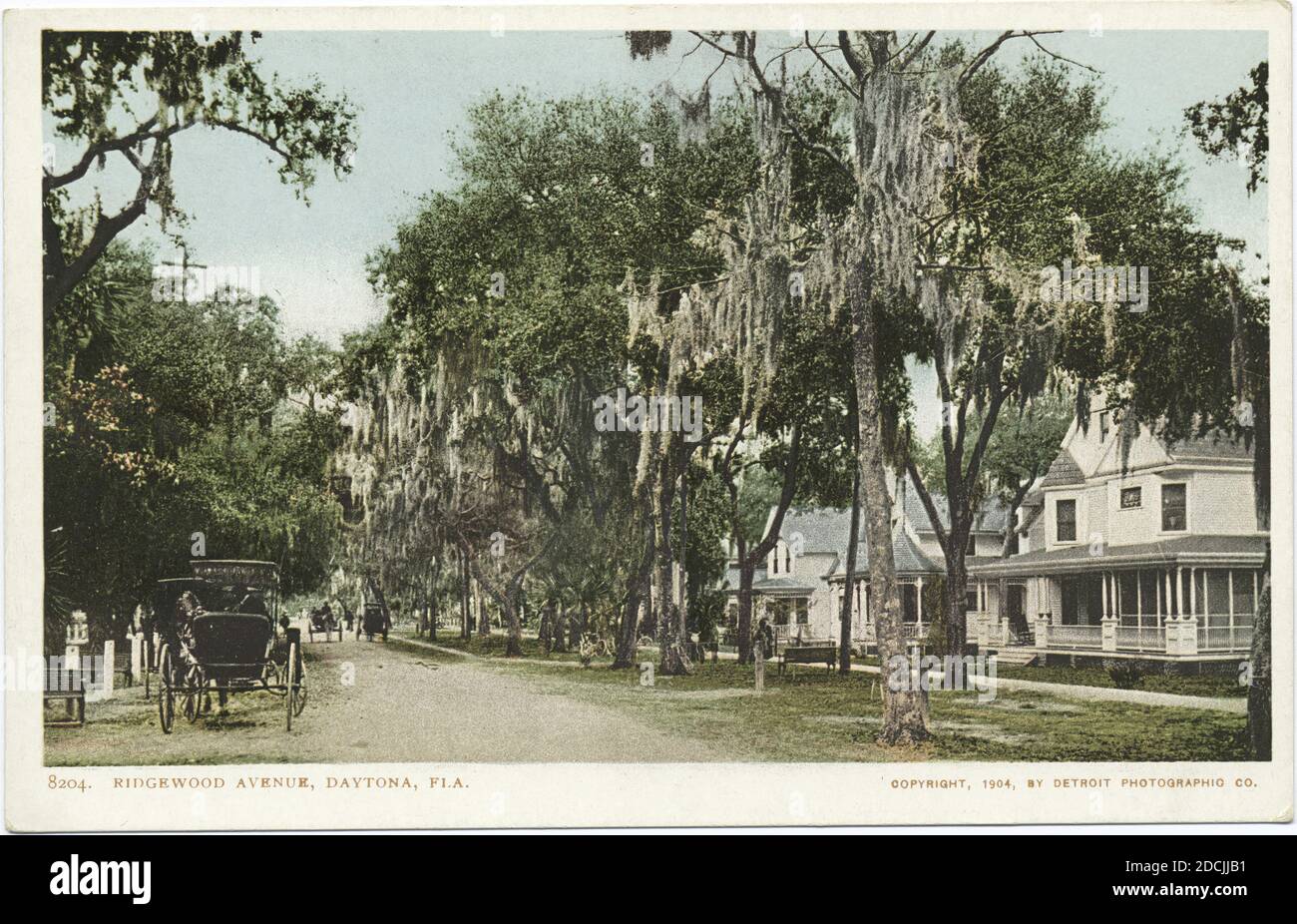 Ridgewood Avenue, Daytona, Fla., still image, Postcards, 1898 1931 Stock Photo Alamy