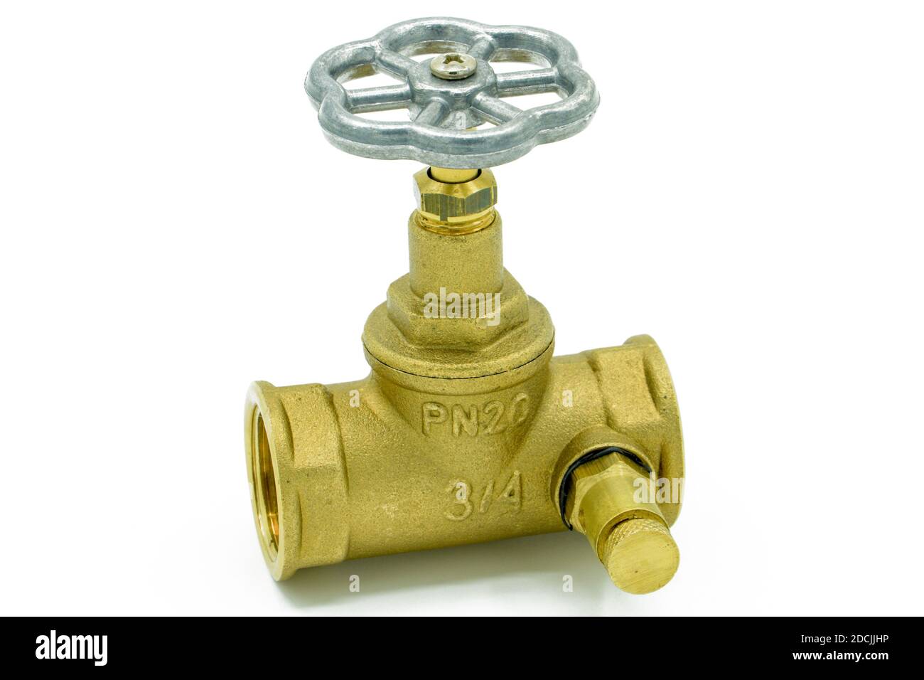 Water drain valve white background Stock Photo Alamy