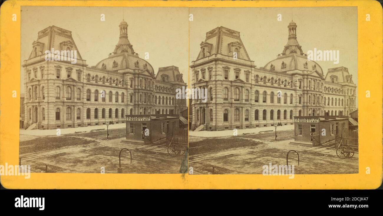 Four Courts, St. Louis, Missouri., still image, Stereographs, 1875, Boehl & Koenig Stock Photo