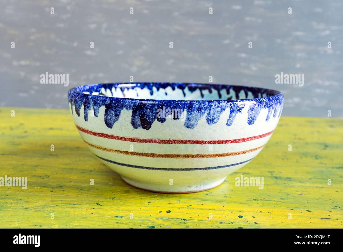 Traditional colorful handmade pottery bowl Stock Photo Alamy