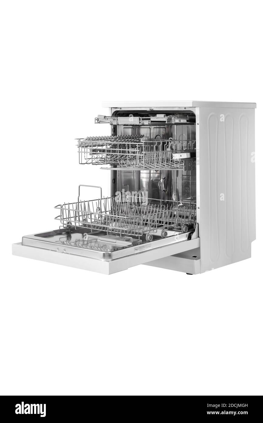 Dishwasher isolated on white background . Stock Photo