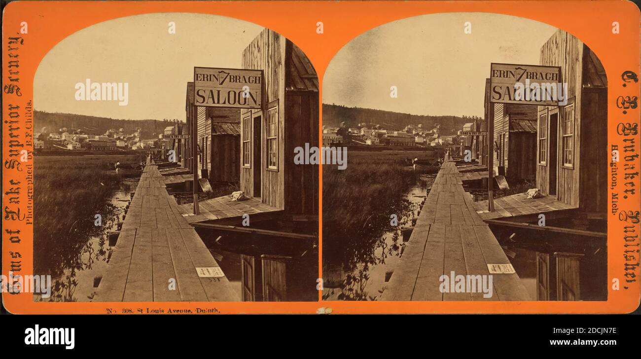 St. Louis Avenue, Duluth., still image, Stereographs, Childs, B. F. (Brainard F.) (ca. 1841-1921 Stock Photo