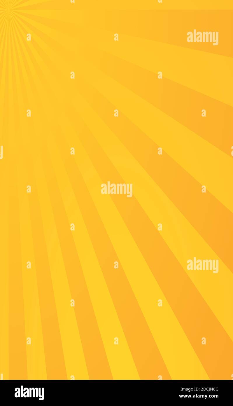 Panoramic yellow comic zoom with lines - Vector illustration Stock Vector