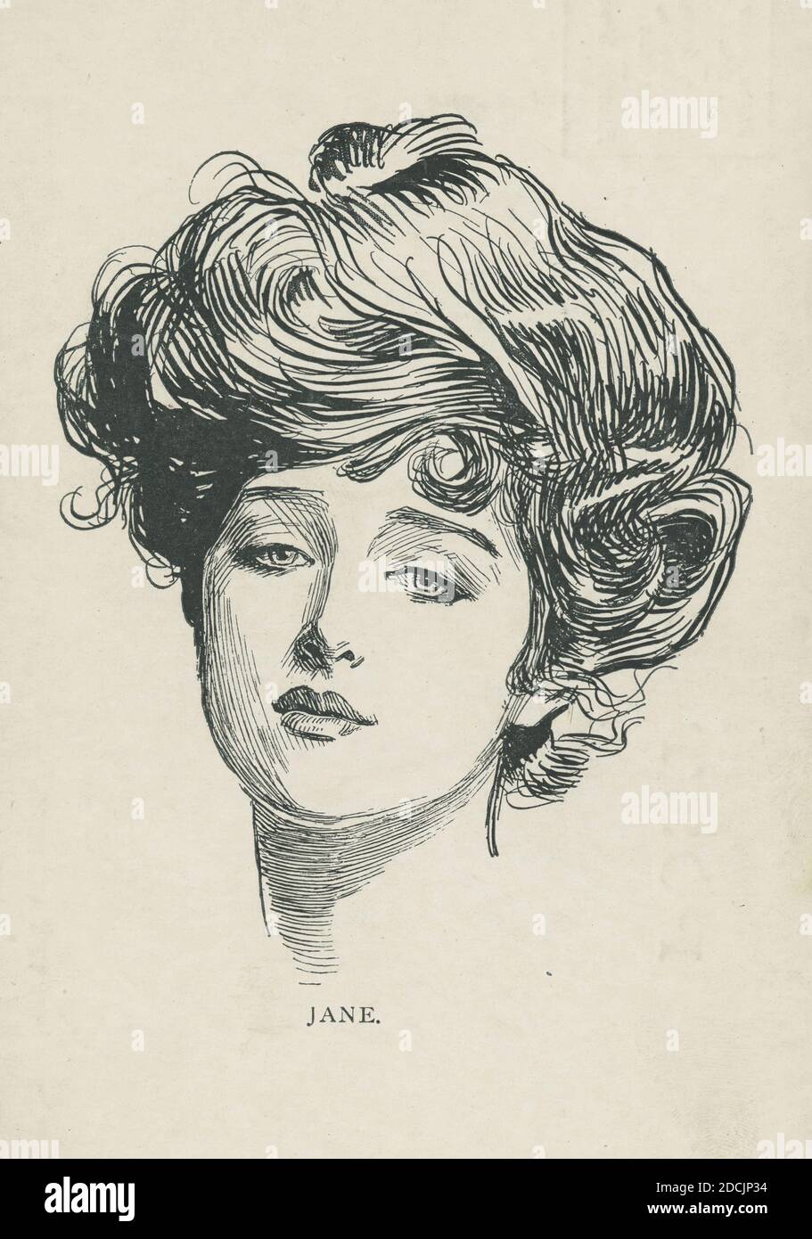 Jane, Life Cartoons, still image, Postcards, 1898 - 1931 Stock Photo