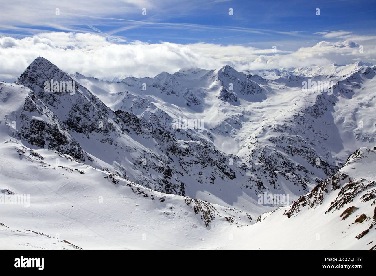 Kalkkogel Mountain Range in Stubai Alps, North Stock Photo Alamy