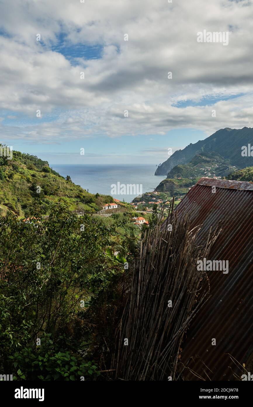 Penha d'águia views - Porto da Cruz Madeira Island Stock Photo