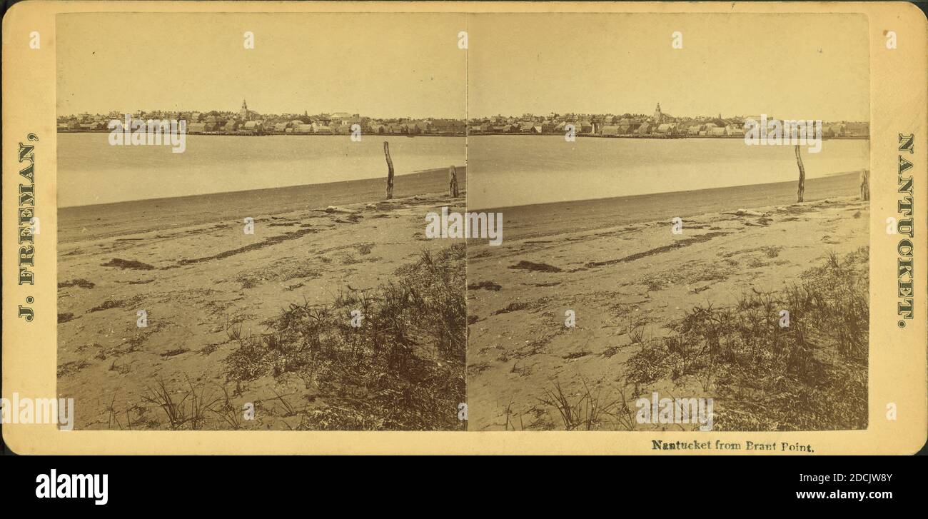 Nantucket from Brant Point., still image, Stereographs, 1850 - 1930, Freeman, J. (Josiah Stock Photo