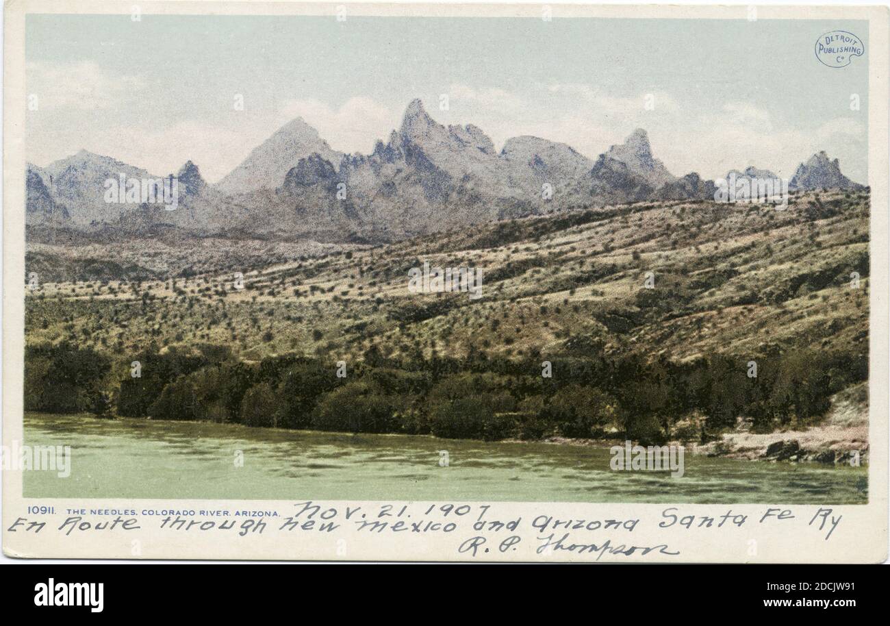 The Needles, Colorado River, Arizona, still image, Postcards, 1898