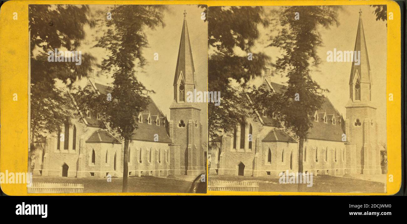 Utd Stone Church in Winchendon., still image, Stereographs, 1850 - 1930 Stock Photo