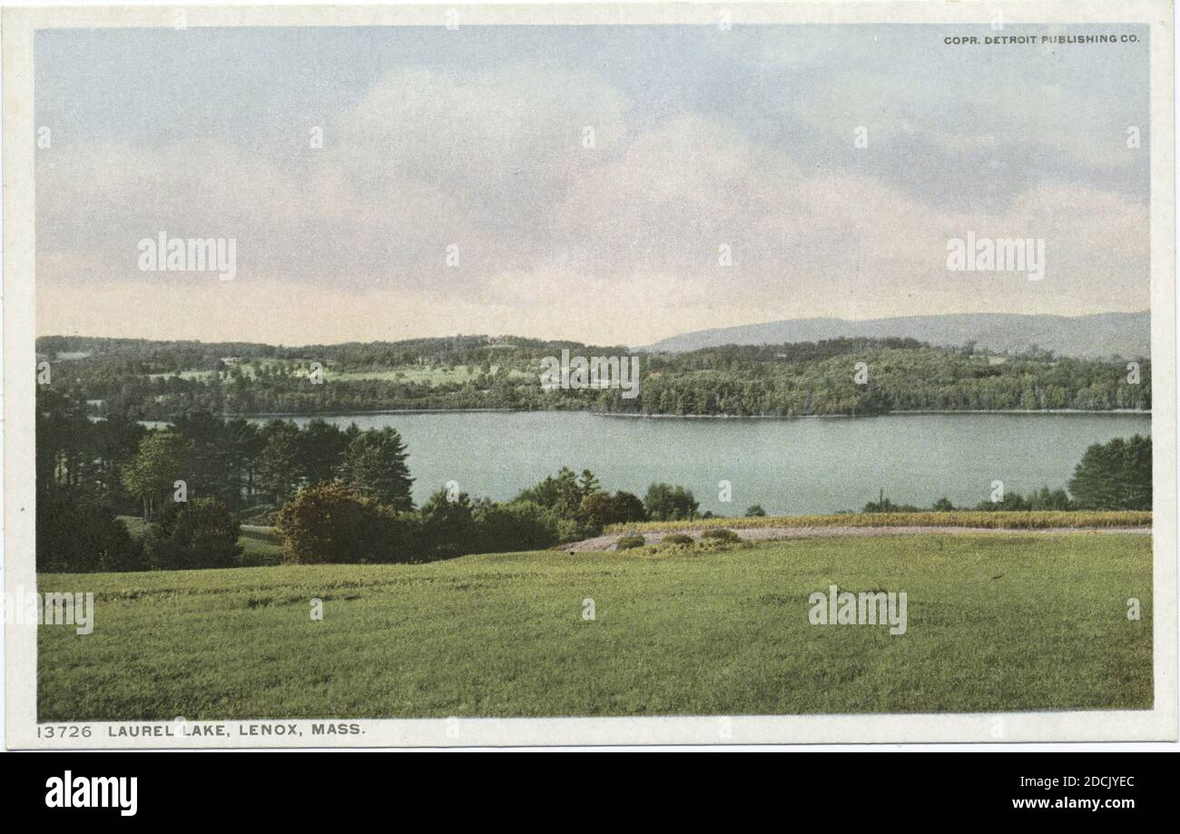 Laurel Lake, Lenox, Mass., still image, Postcards, 1898 - 1931 Stock ...