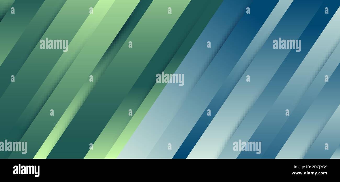 Abstract premium diagonal line blue and green gradient dynamic shadow background and texture. Vector illustration Stock Vector