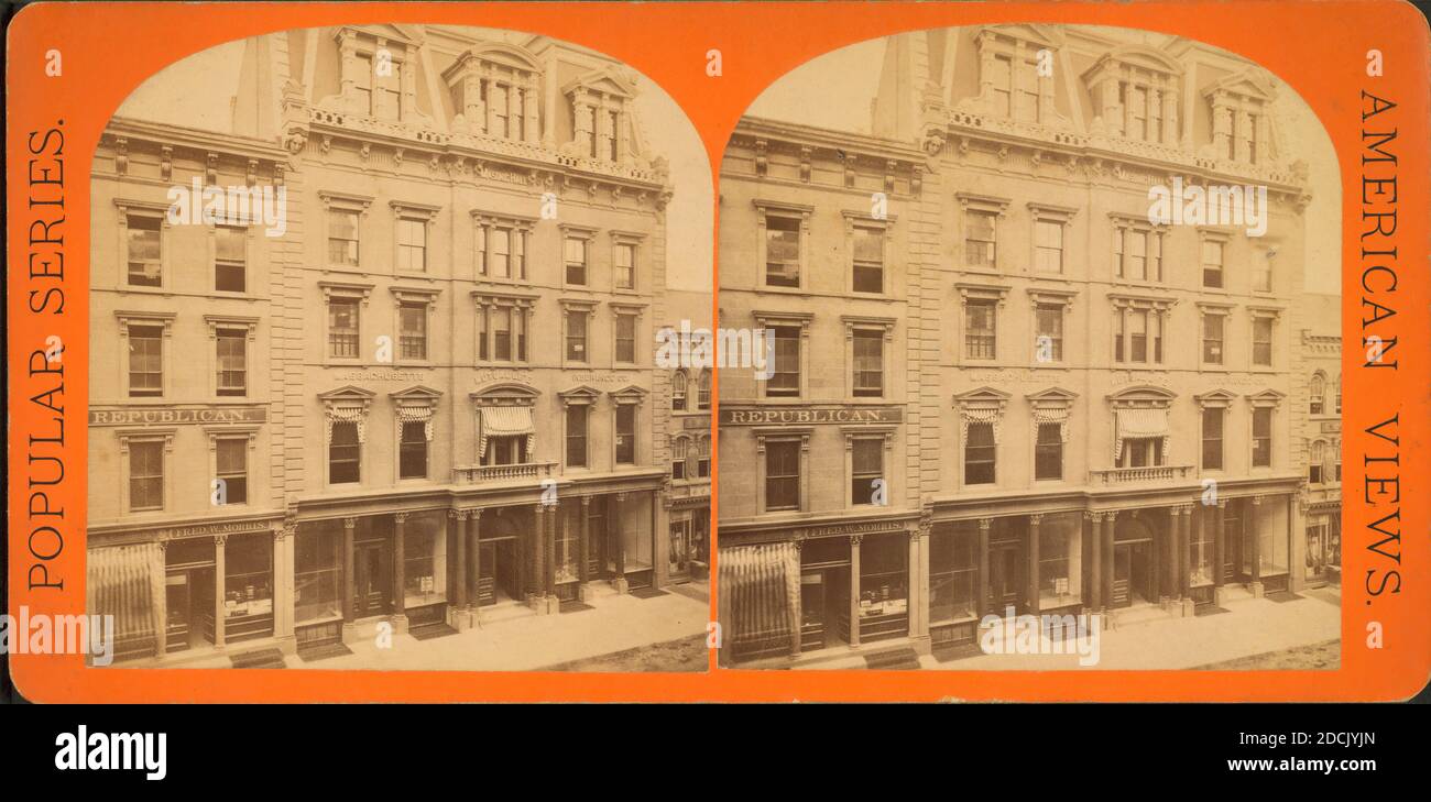 Mass. Mutual Life Insurance Co. Building., still image, Stereographs, 1850 - 1930, Geo. H. Ireland & Co Stock Photo