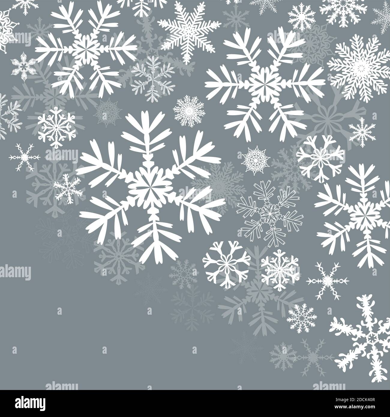 Blue background with snowflakes. Beautiful Christmas background. Vector illustration Stock Vector