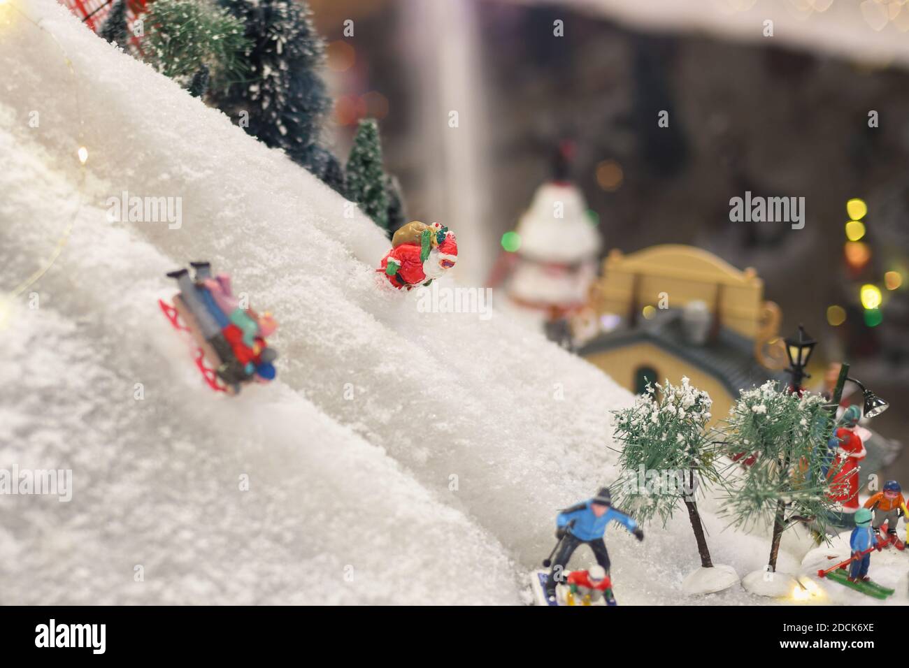 Ice skating rink and santa claus hi-res stock photography and images ...