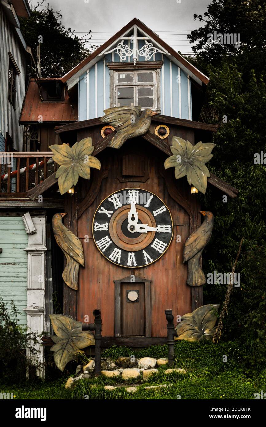 Cuckoo clock house museum in Puerto Varas, Chile Stock Photo Alamy