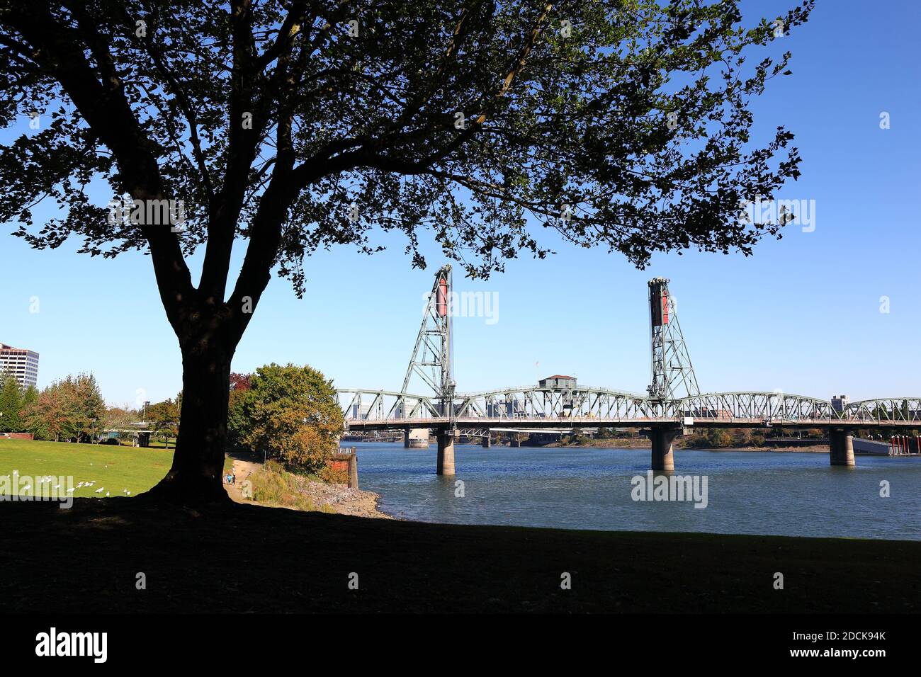 Portland, City of Bridges The beautiful Hawthorne Bridge as seen from
