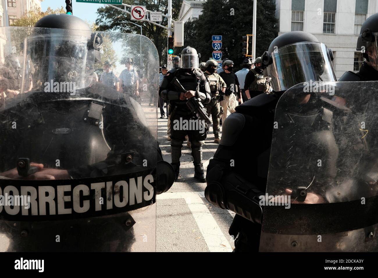 Atlanta, Georgia, USA. 21st Nov, 2020. Law enforcement officers with ...
