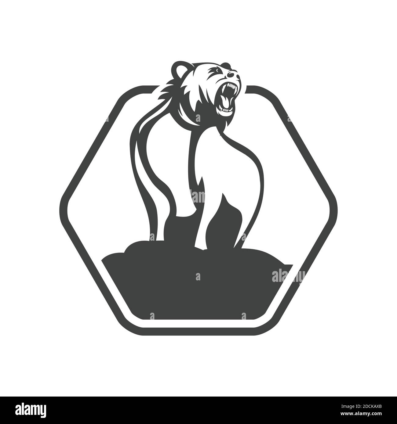 Bear mascot design illustration vector eps format , suitable for your design needs, logo, illustration, animation, etc. Stock Vector
