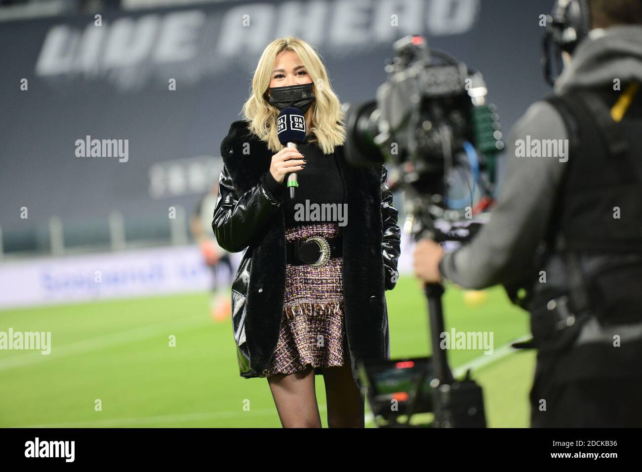 Italian TV Journalist of DAZN Diletta Leotta during the Serie A football  match between Juventus FC and Cagliari Calcio at Allianz Stadium on  november Stock Photo - Alamy