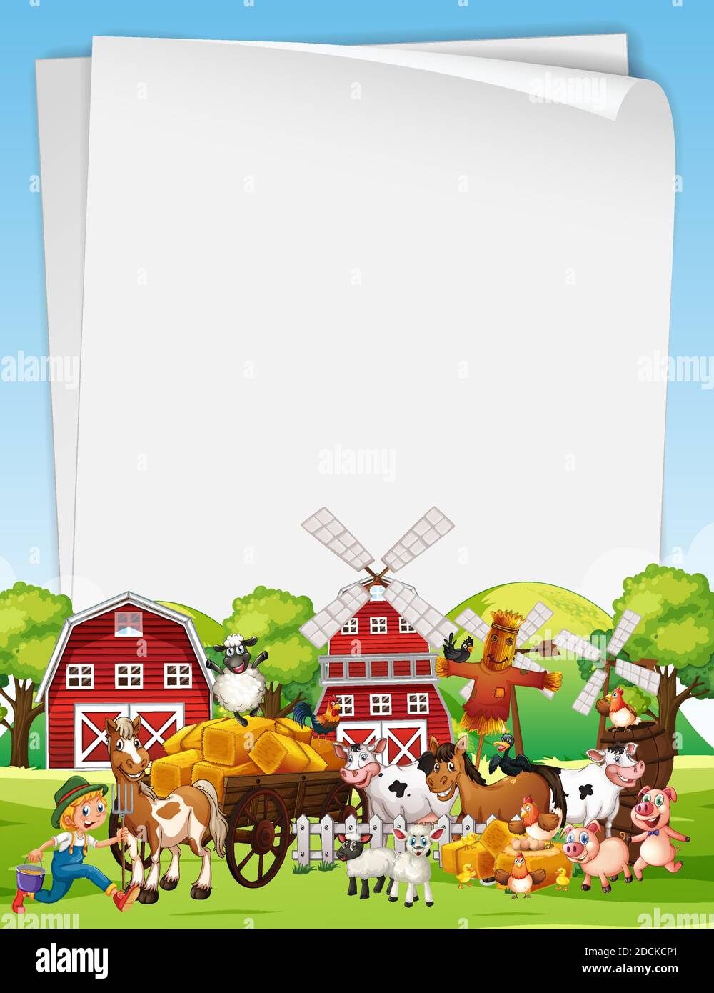 Blank paper template with animal farm set theme on farn background illustration Stock Vector Image & Art - Alamy Blank paper template with animal farm set theme on farn background illustration Stock Vector Image & Art - Alamy