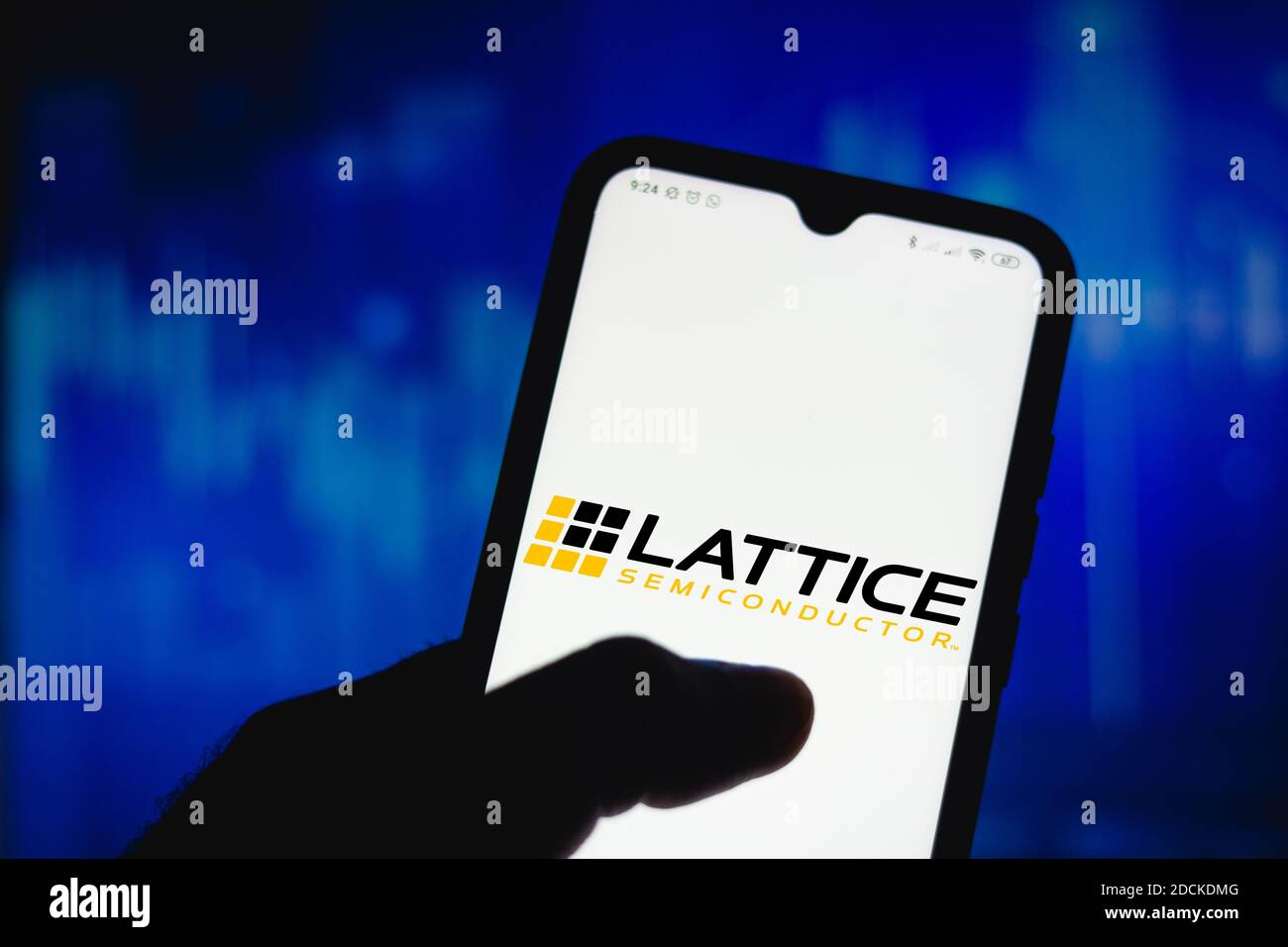 In this photo illustration the Lattice Semiconductor Corporation logo