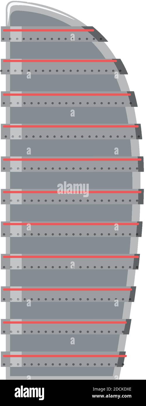Isolated space tower station on white background illustration Stock ...