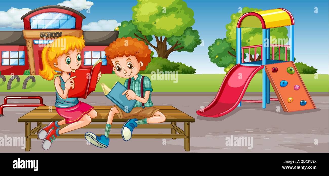 Vector Students At Play Girl