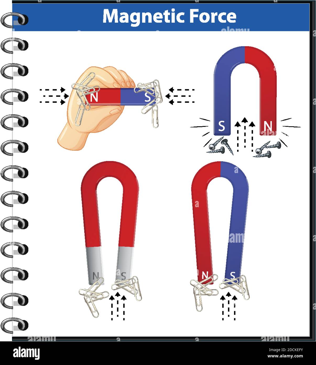 force pick metallic objects up isoalted on white