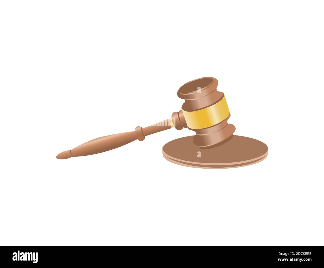 Realistic justice hammer design illustration vector eps format