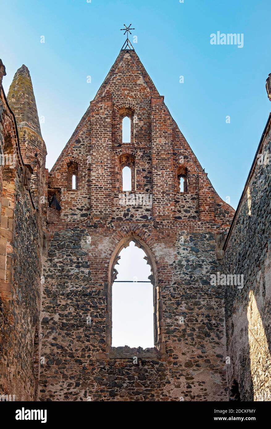 Ruined Rosa Coeli Convent, Dolni Kounice, Czech Republic Stock Photo