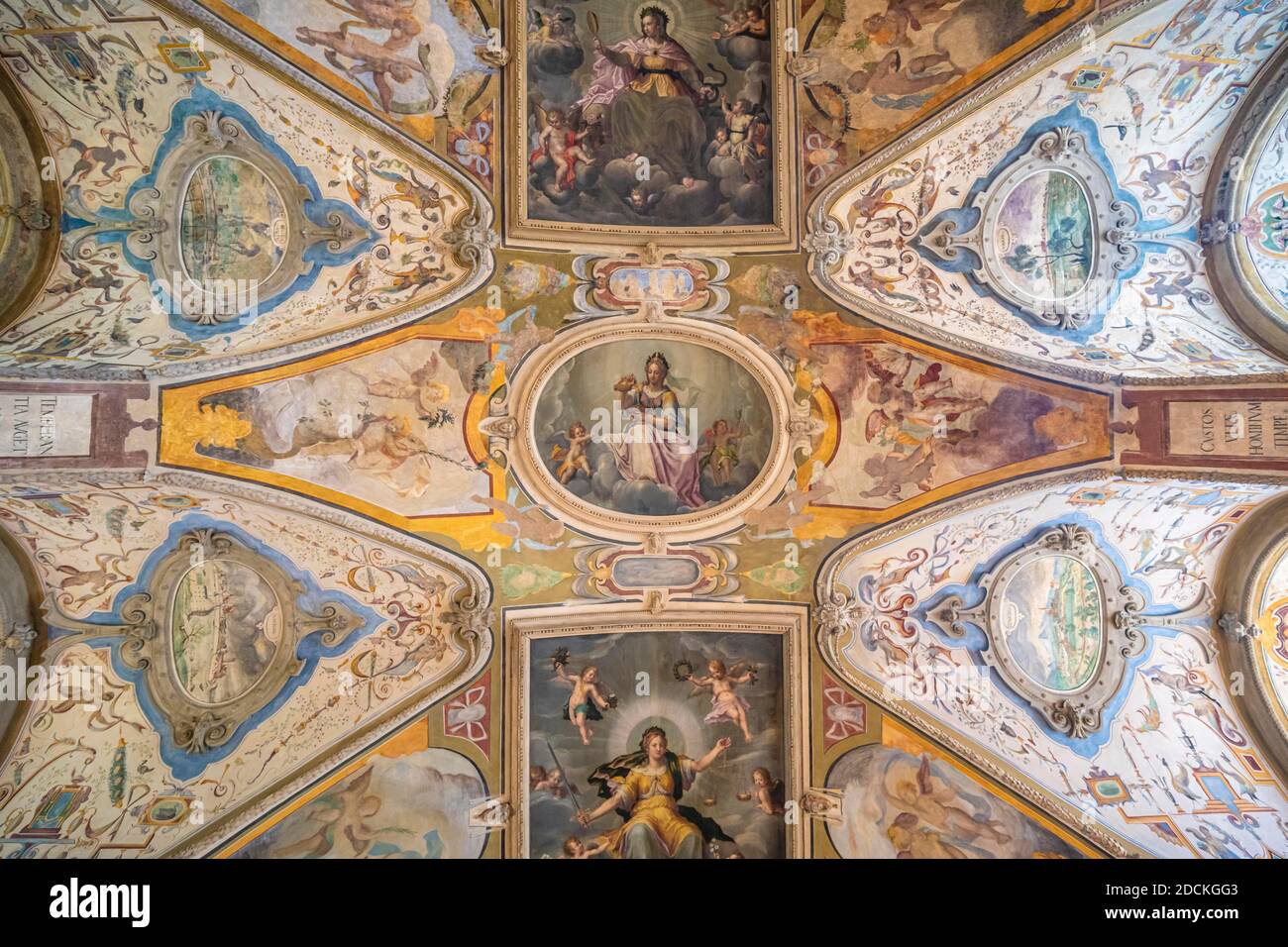 Ceiling painting, Renaissance vault Antiquarium in the Munich Residence, Munich, Upper Bavaria, Bavaria, Germany Stock Photo