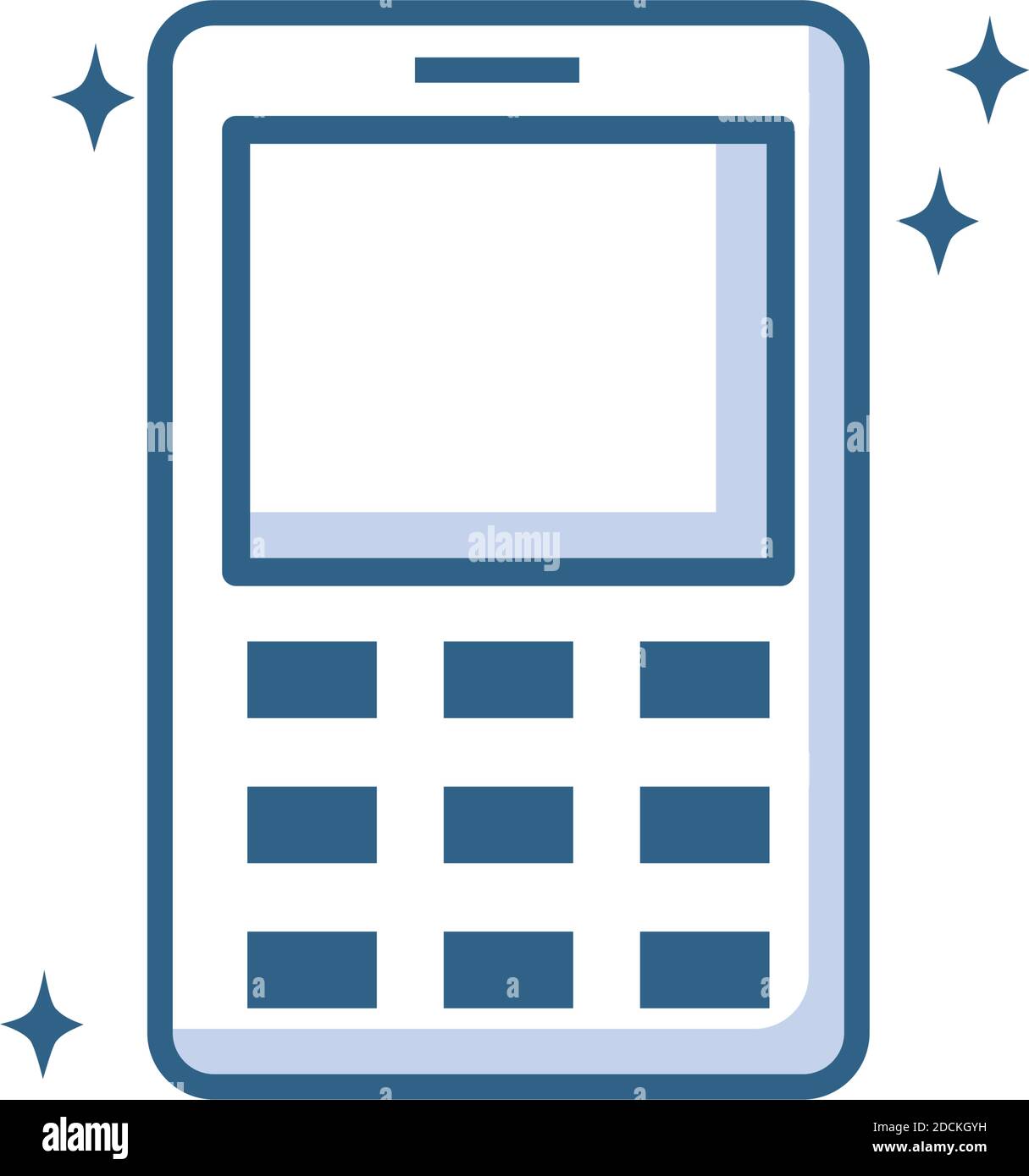 mobile device technology object vector illustration line style icon ...