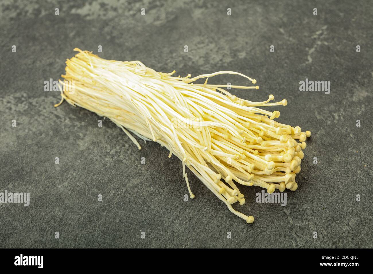 Superfood Raw Enoki mushrooms Asian cuisine Stock Photo Alamy
