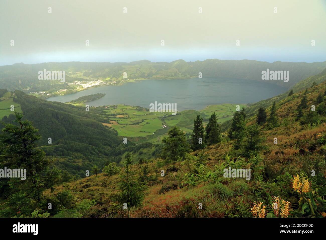 Lagoa das Furnas, Sao Miguel Island, Azores, Portugal Stock Photo