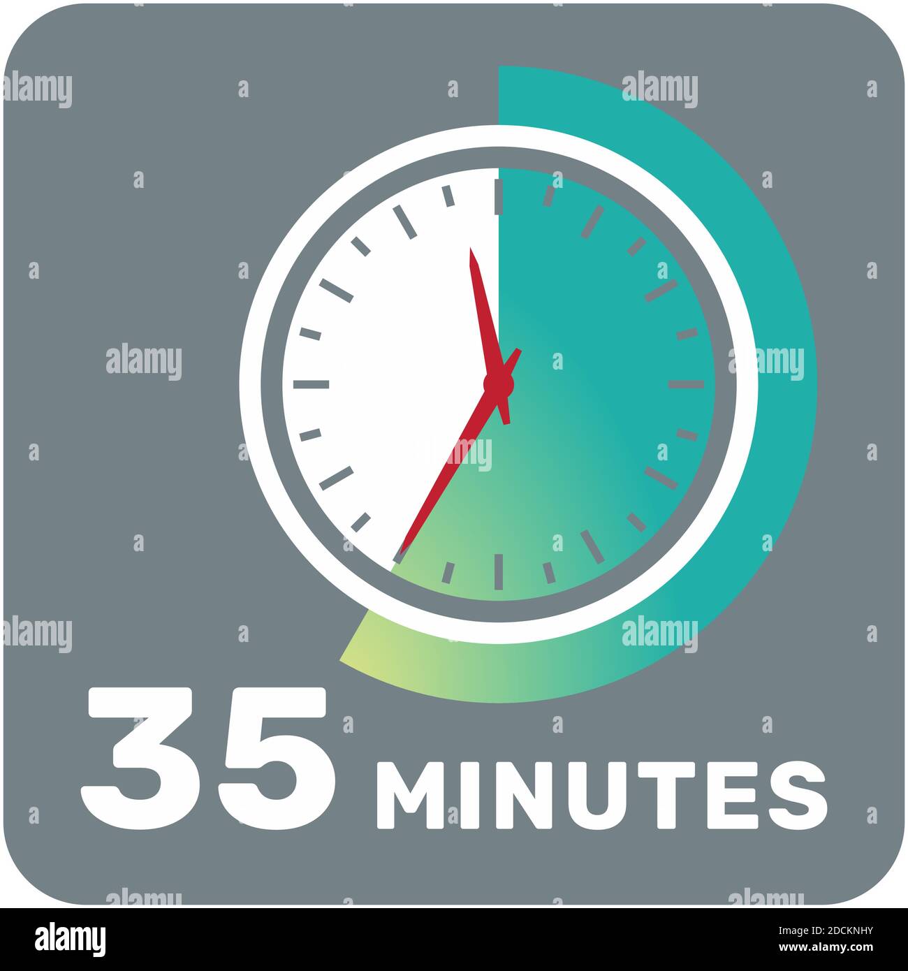 35 minutes, analog clock, isolated timer icon. Vector illustration, EPS Stock Vector Image & Art