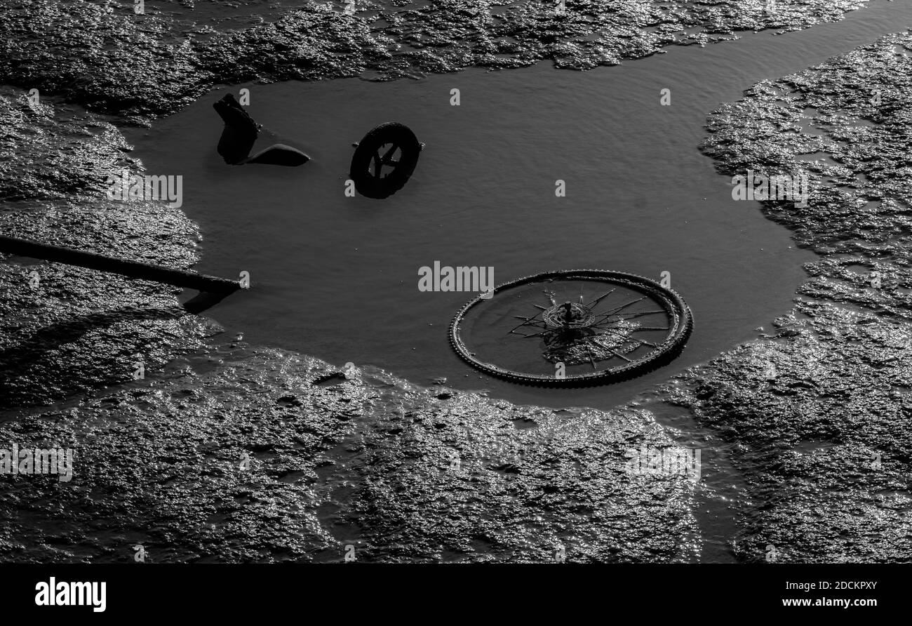 Wheel old bike Black and White Stock Photos Images Alamy