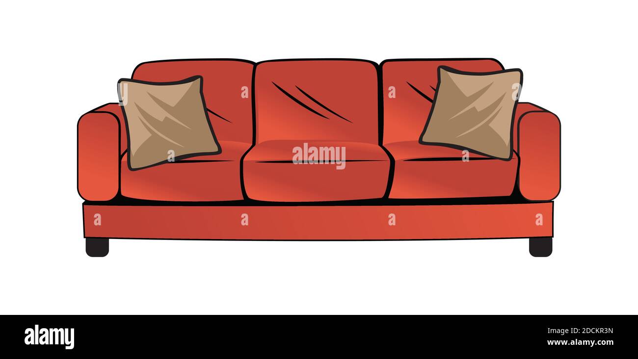 Red couch or sofa design illustration vector eps format , suitable for your  design needs, logo, illustration, animation, etc Stock Vector Image & Art -  Alamy