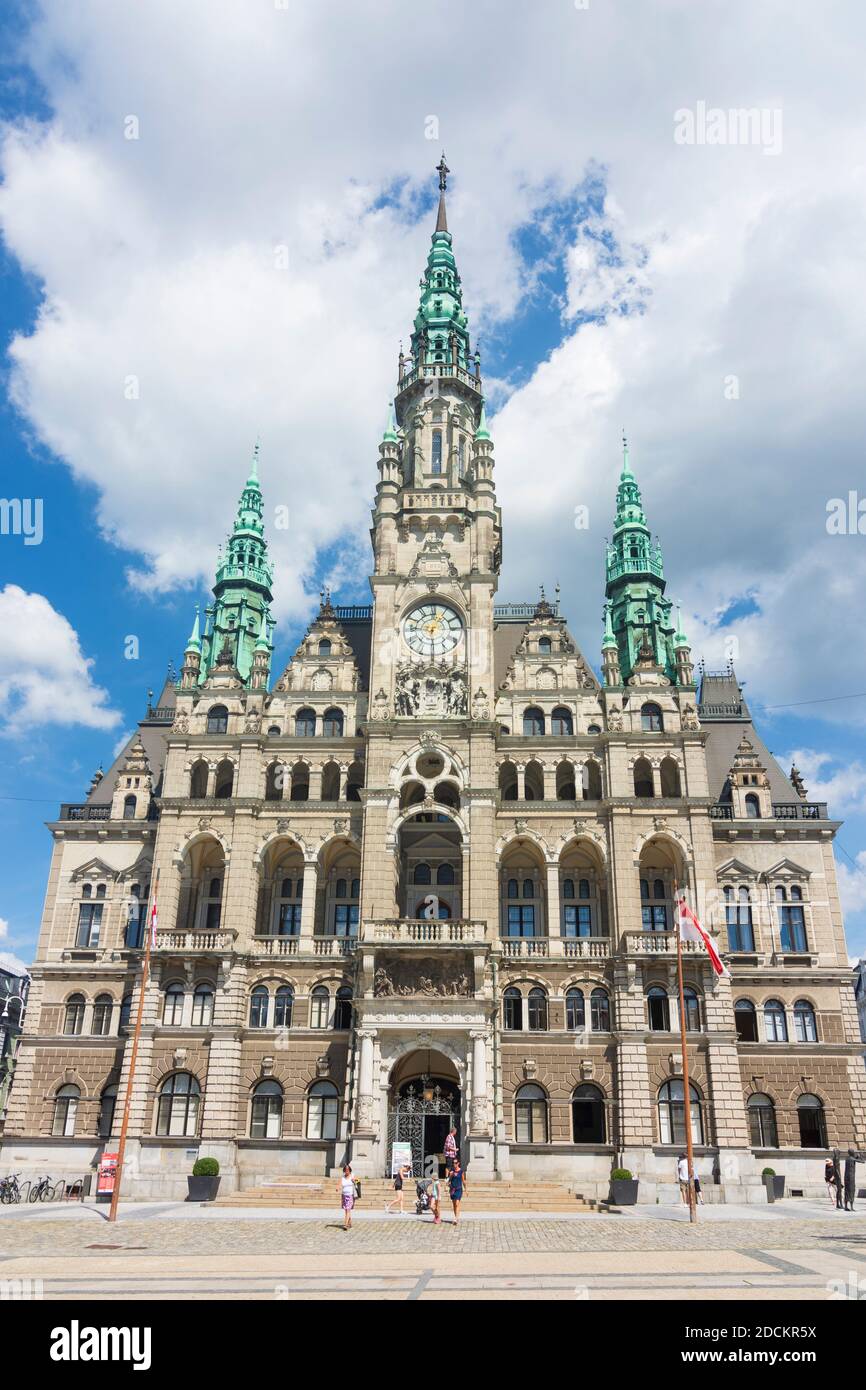 Liberec (Reichenberg): Town Hall in , Liberecky,  Liberec Region, Reichenberger Region , Czech Stock Photo
